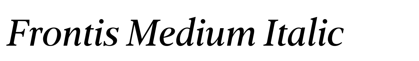 Frontis Medium Italic